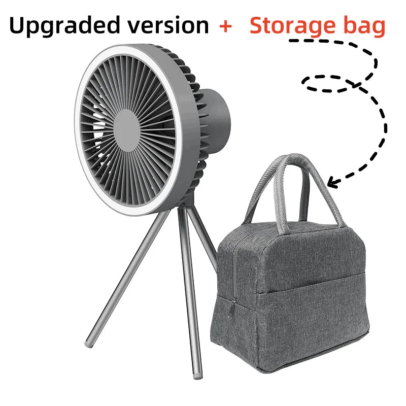 Portable 3-in-1 Camping Fan with PowerBank