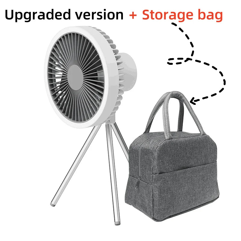 Portable 3-in-1 Camping Fan with PowerBank