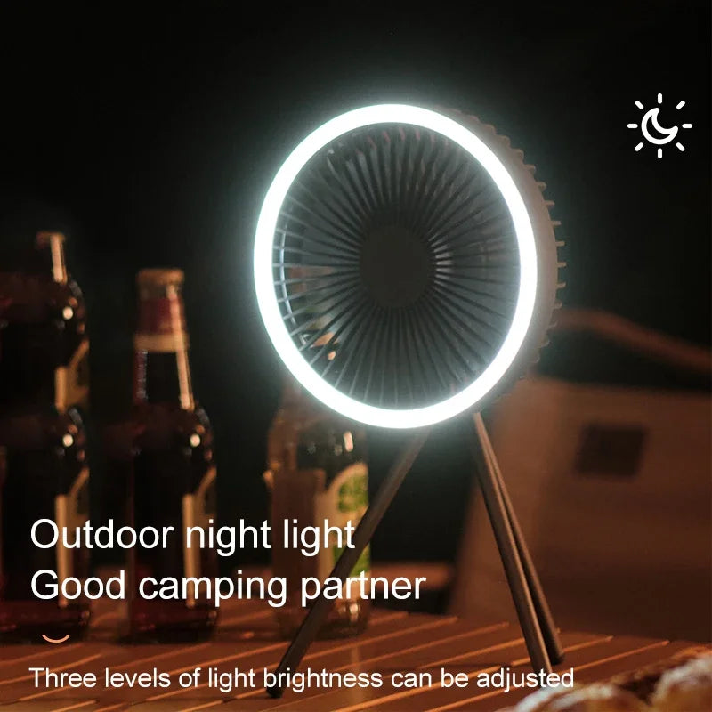 Portable 3-in-1 Camping Fan with PowerBank