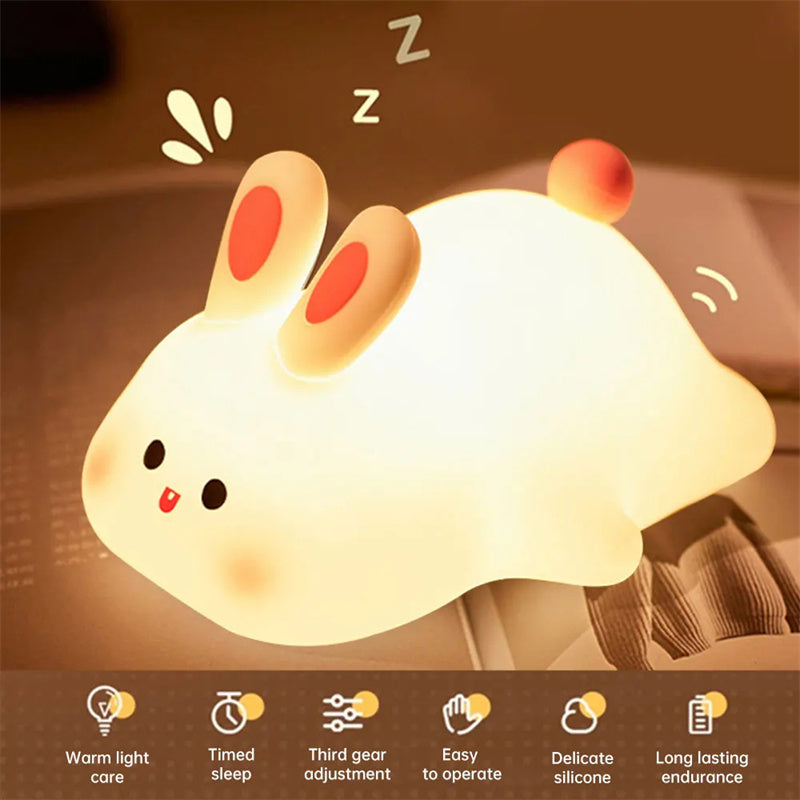 Cute LED Night Light Touch Sensor Cartoon Kid'S
