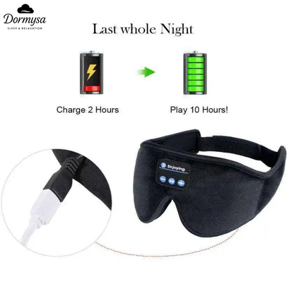 DORMYSA 3D Bluetooth Sleep Mask with Headphones