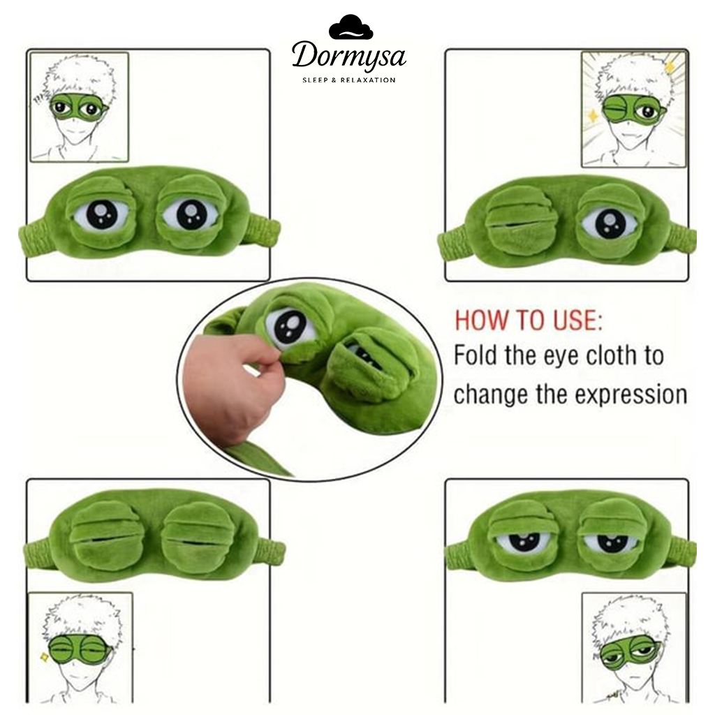 DORMYSA 3D Sad Frog Sleep Mask